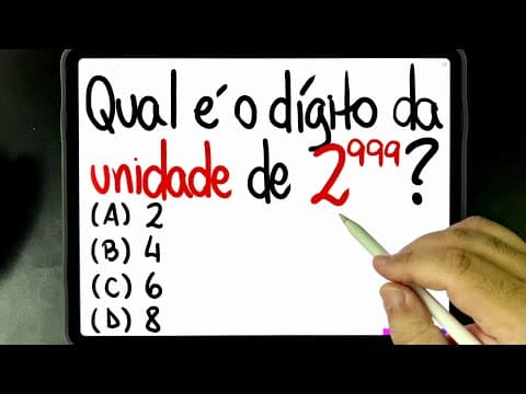 Thumbnail da aula: 🔥 REALIDADE DE QUEM RESOLVE QUESTÃO DE POTENCIAÇÃO USANDO O RESTO DE UMA DIVISÃO! Você consegue?