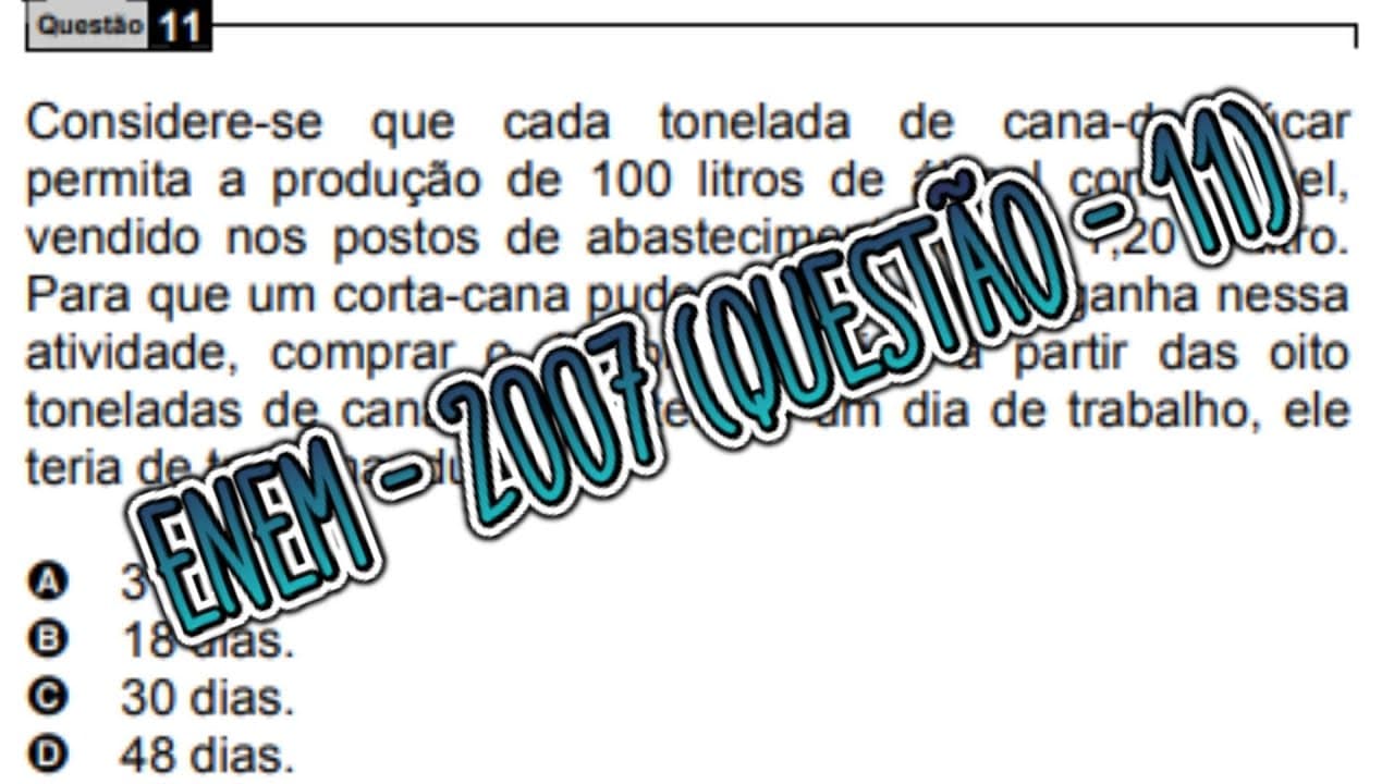 Thumbnail: ENEM - 2007 (QUESTÃO - 11)