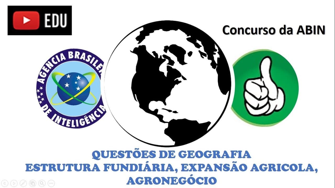 Thumbnail: Questões para ABIN (Ciências Humanas e Geografia) 🕵️😎