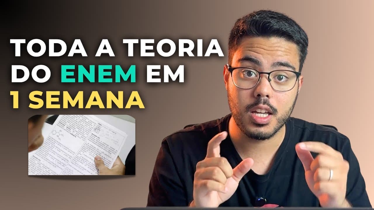 Thumbnail: Método para estudar a TEORIA do ENEM 10x mais rápido