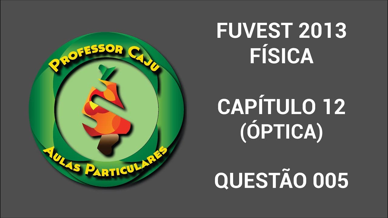 Thumbnail: FUVEST | FÍSICA | CAPÍTULO 12 (ÓPTICA) | QUESTÃO 005