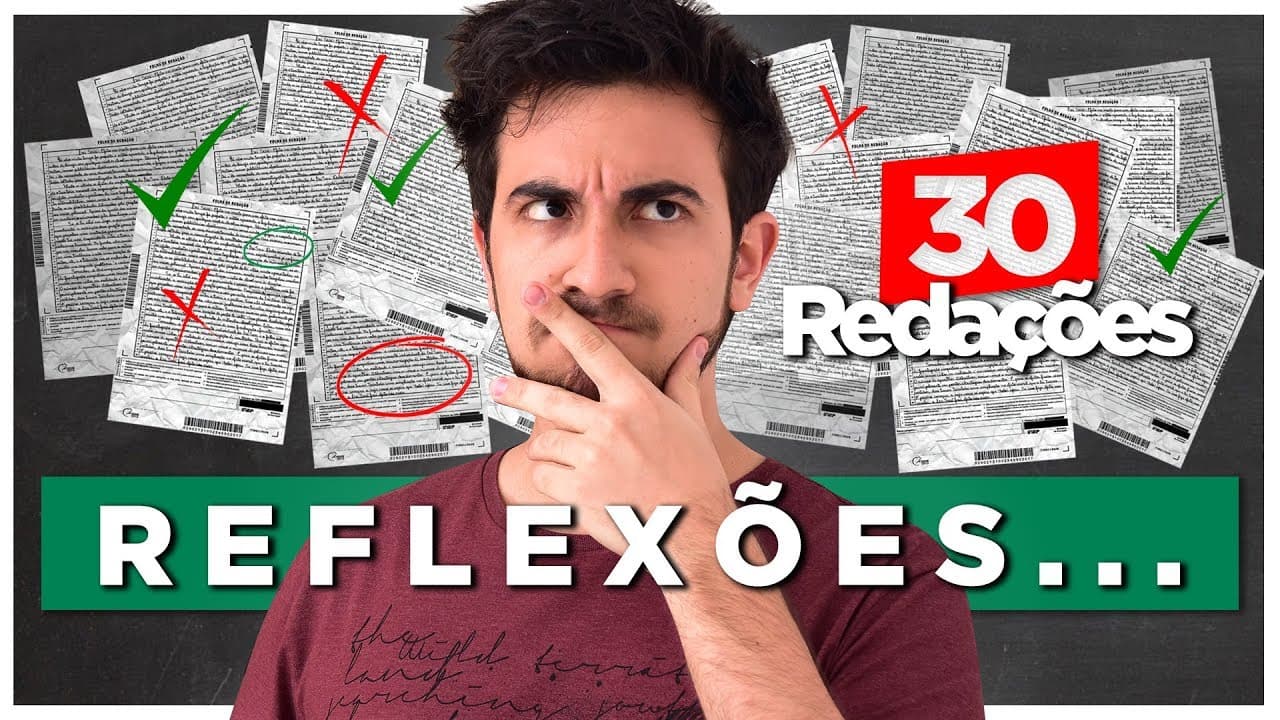 Thumbnail: O que eu aprendi corrigindo 30 redações do ENEM