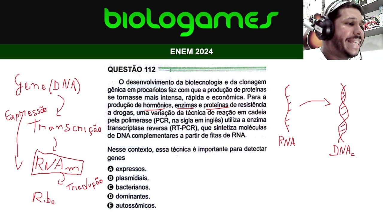 Thumbnail: ENEM 2024 - PROVA VERDE - Questão 112