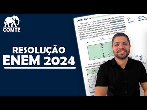 Thumbnail da aula: Questão 139 | Prova Verde ENEM 2024 | Uma sala com piso no formato retangular, com lados de medidas