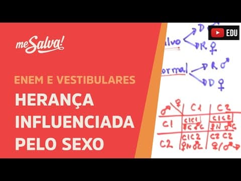 Thumbnail da aula: Me Salva! GEN23 - Genética - Herança influenciada pelo sexo