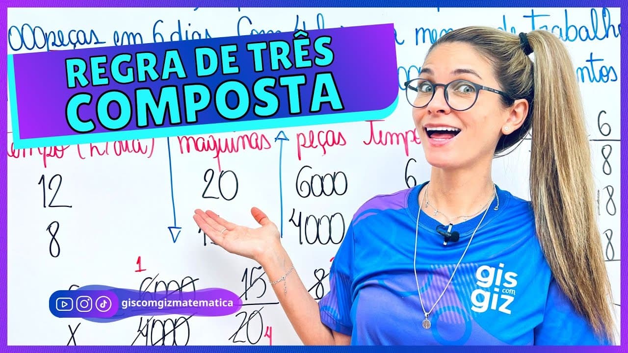 Thumbnail: REGRA DE TRÊS COMPOSTA - EXERCÍCIOS  - GIS COM GIZ