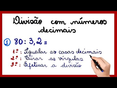 Thumbnail da aula: DIVISÃO COM NÚMEROS DECIMAIS! NUNCA MAIS ERRE DIVISÃO!!!