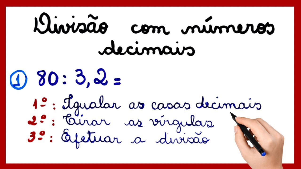 Thumbnail: DIVISÃO COM NÚMEROS DECIMAIS! NUNCA MAIS ERRE DIVISÃO!!!