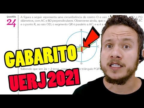 Thumbnail da aula: GABARITO da Prova da UERJ 2021 - TODAS AS QUESTÕES DE MATEMÁTICA