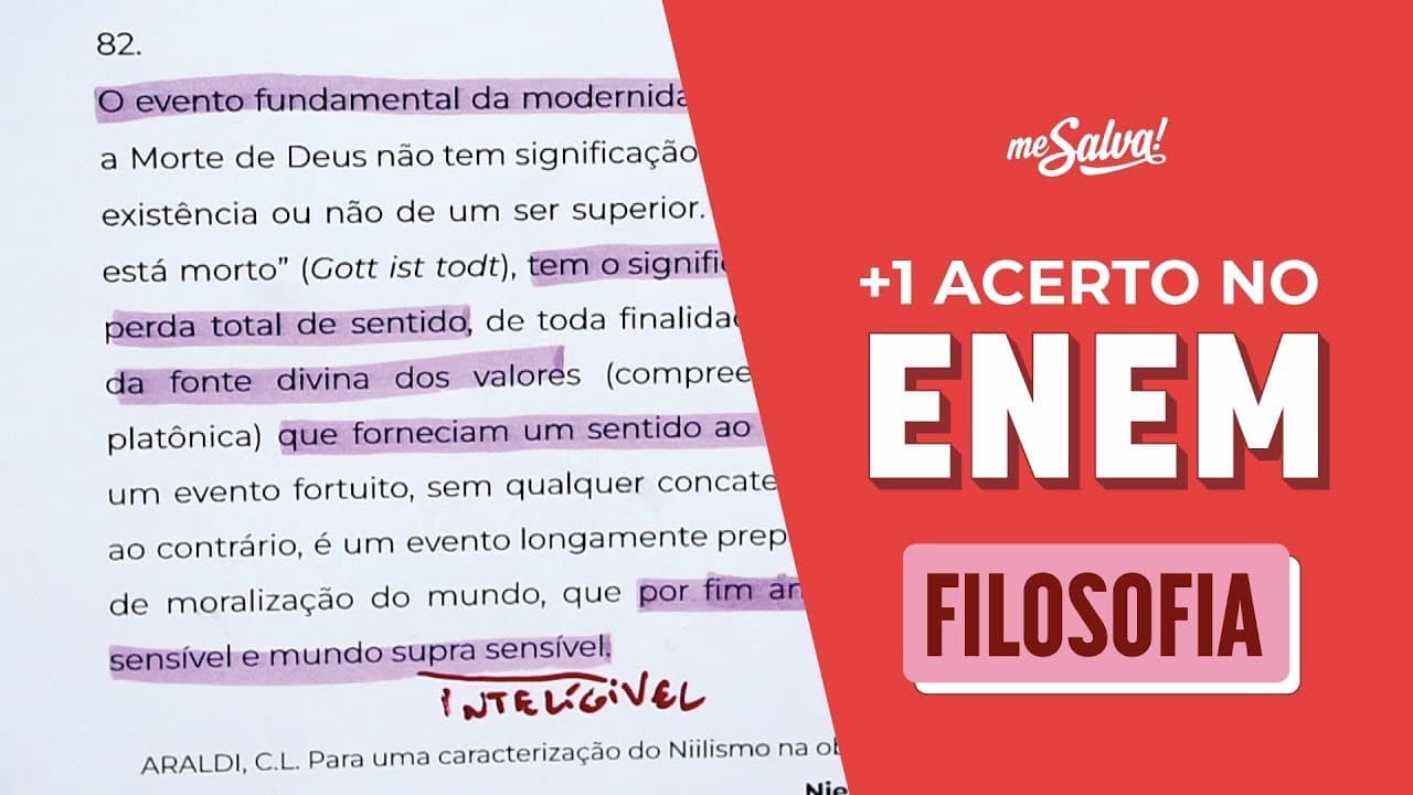 Thumbnail: Você conseguiria resolver esta questão de FILOSOFIA no ENEM? | Revisão ENEM 2024 #JuntosAtéaProva