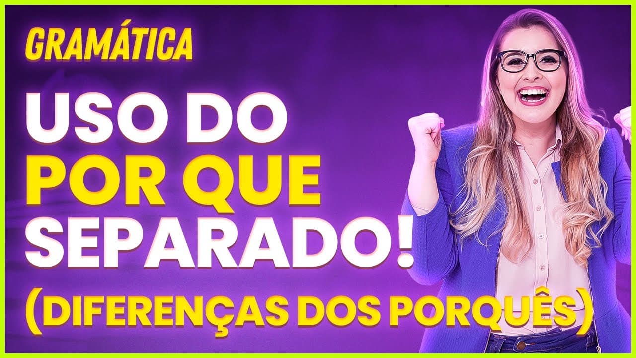 Thumbnail: QUANDO SE USA POR QUE SEPARADO? (Gramática para Concursos) - Professora Pamba