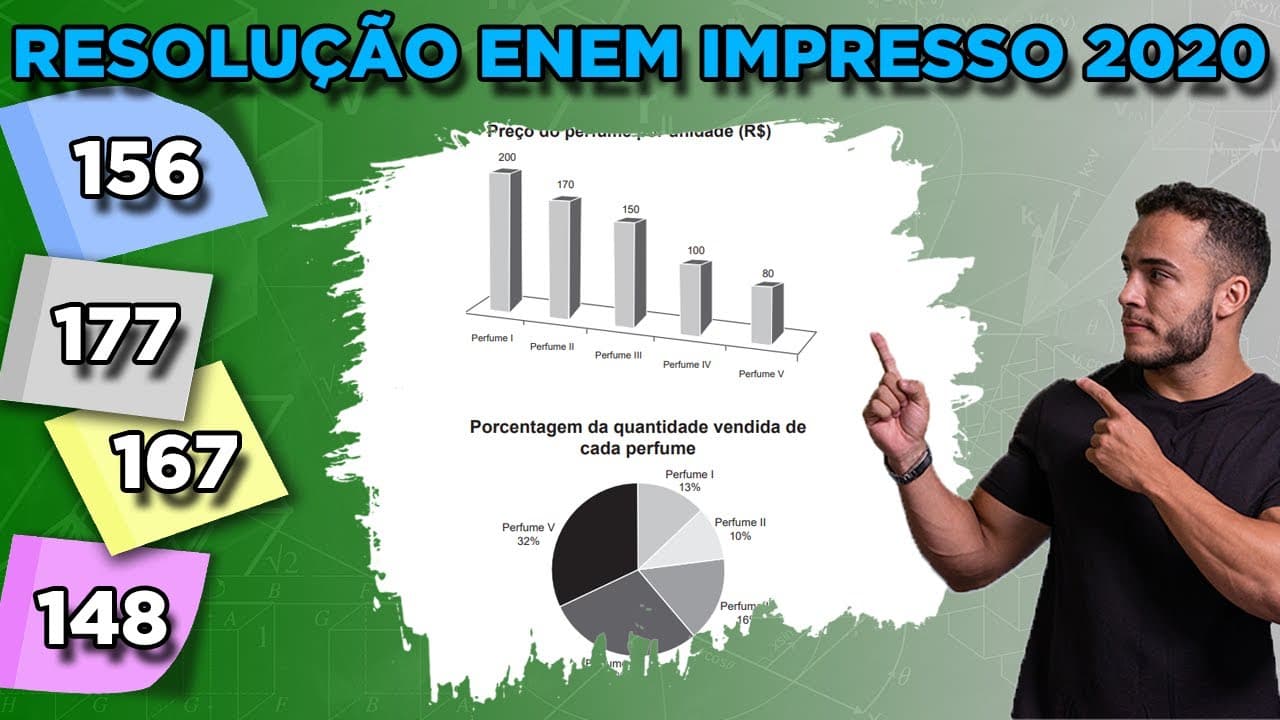 Thumbnail: 🔵 Questão 156 - Caderno Azul | Porcentagem | MATEMÁTICA ENEM 2020