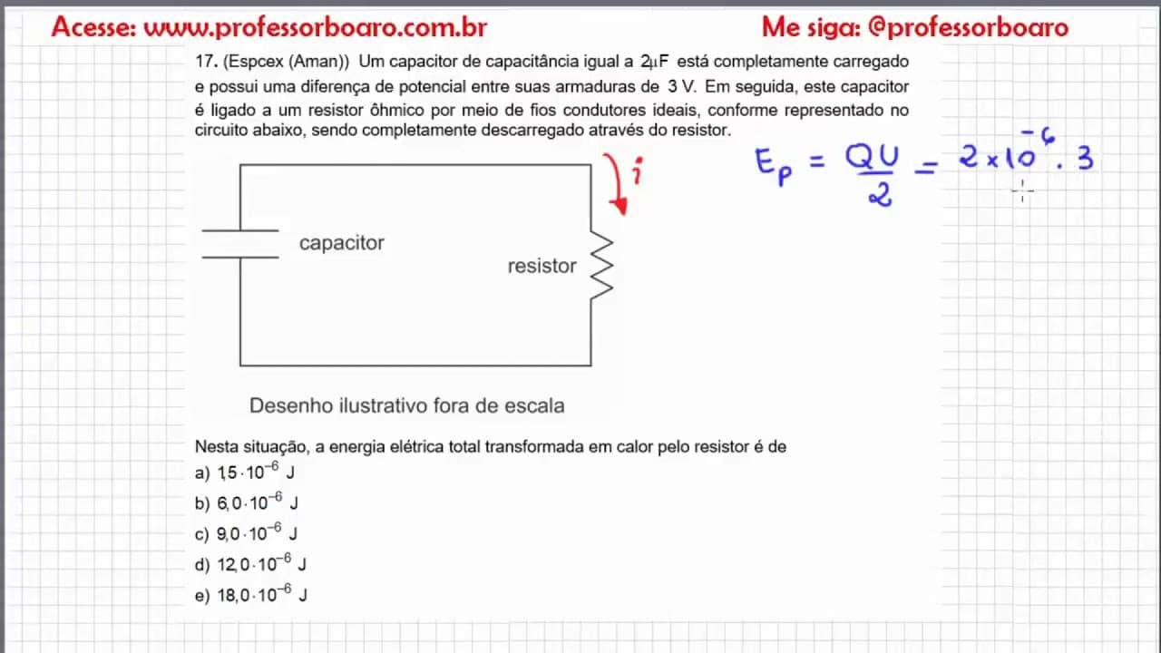 Thumbnail: EXERCÍCIOS PARA REVISÃO DE FÍSICA - Café com o Professor Boaro.