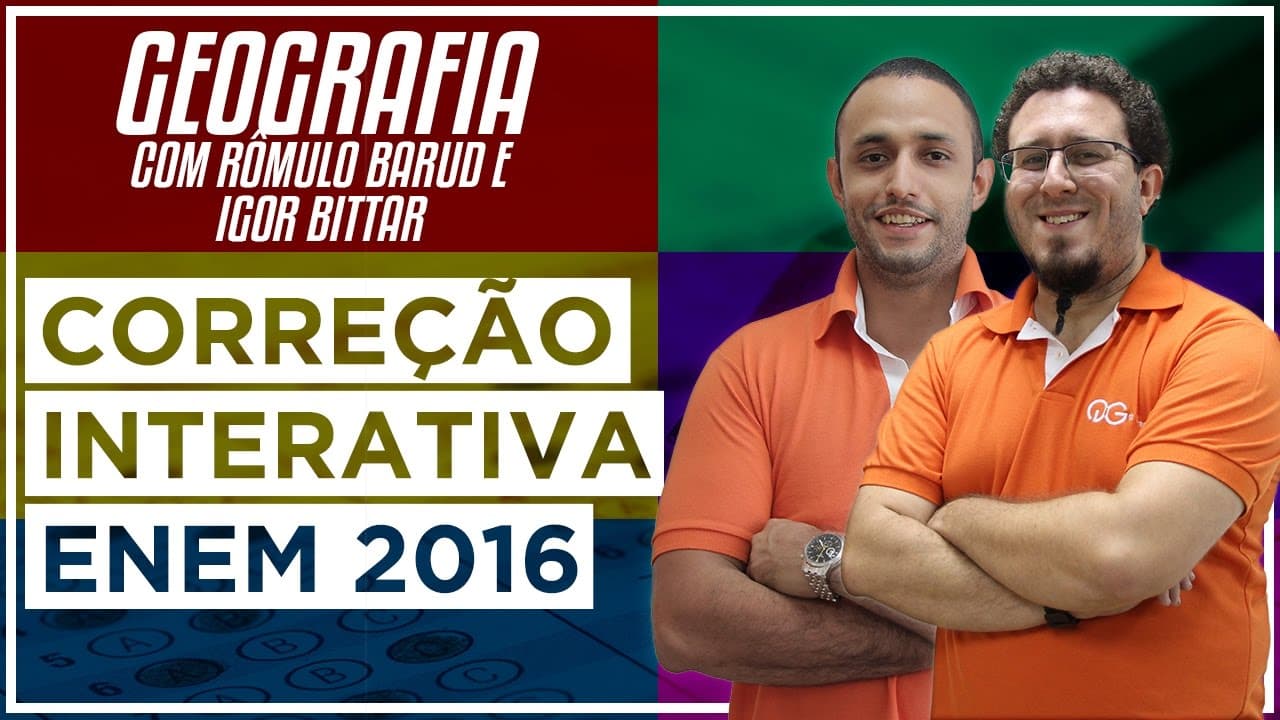 Thumbnail: Correção do ENEM 2016 - Geografia com Romulo Barud e Igor BIttar