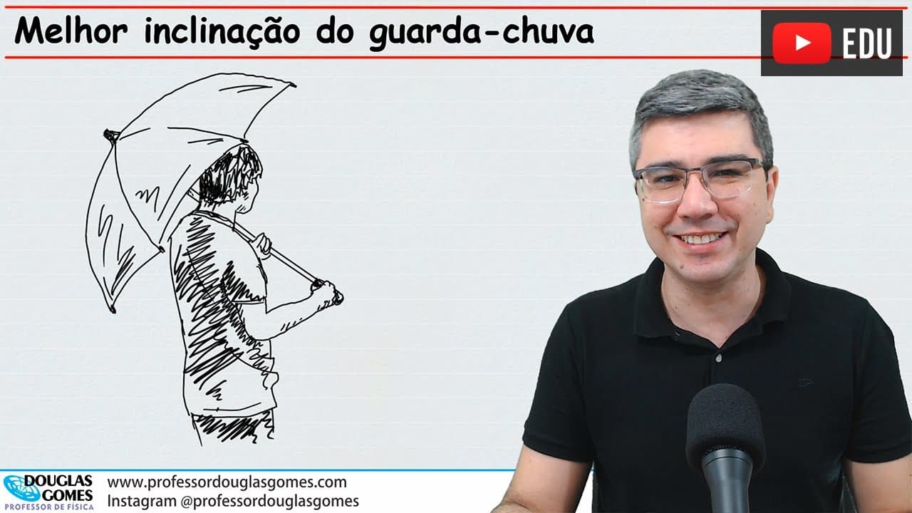 Thumbnail: Inclinação do guarda-chuva para molhar-se menos | Física do cotidiano