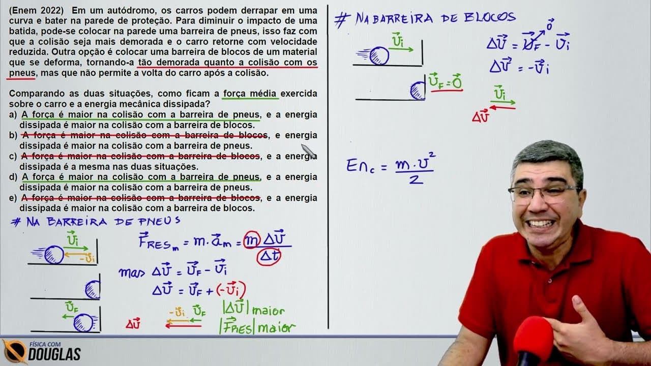 Thumbnail: ENEM 2022 Em um autódromo, os carros podem derrapar em uma curva | CURSO DE FÍSICA ONLINE