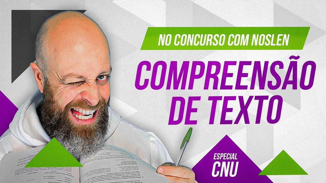 Thumbnail: CNU | Compreensão de Textos #concurso #concursopublico