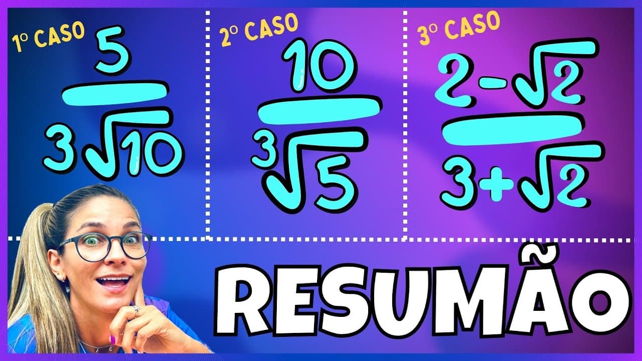 Thumbnail: RACIONALIZAÇÃO DE DENOMINADORES RESUMÃO