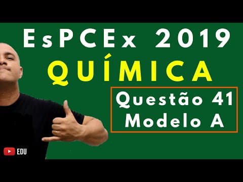 Thumbnail da aula: [Questão Comentada] - EsPCEx 2019 - Tema: ELETRÓLISE AQUOSA COM ELETRODOS ATIVOS/REATIVOS