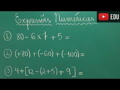 Thumbnail da aula: Expressões Numéricas - Professora Angela