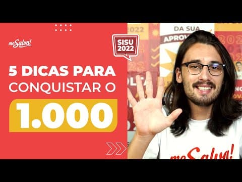 Thumbnail da aula: Como conquistar a NOTA 1.000 NA REDAÇÃO - DICAS DE QUEM CONSEGUIU | Me Salva!
