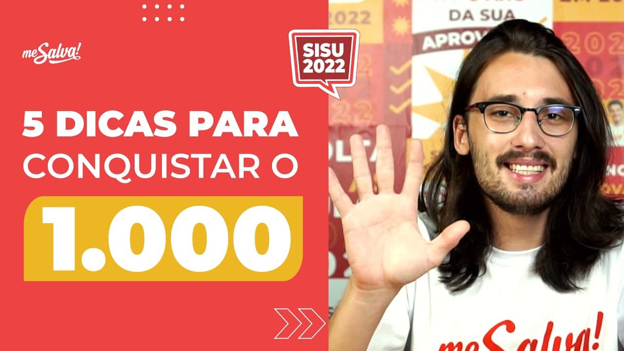 Thumbnail: Como conquistar a NOTA 1.000 NA REDAÇÃO - DICAS DE QUEM CONSEGUIU | Me Salva!