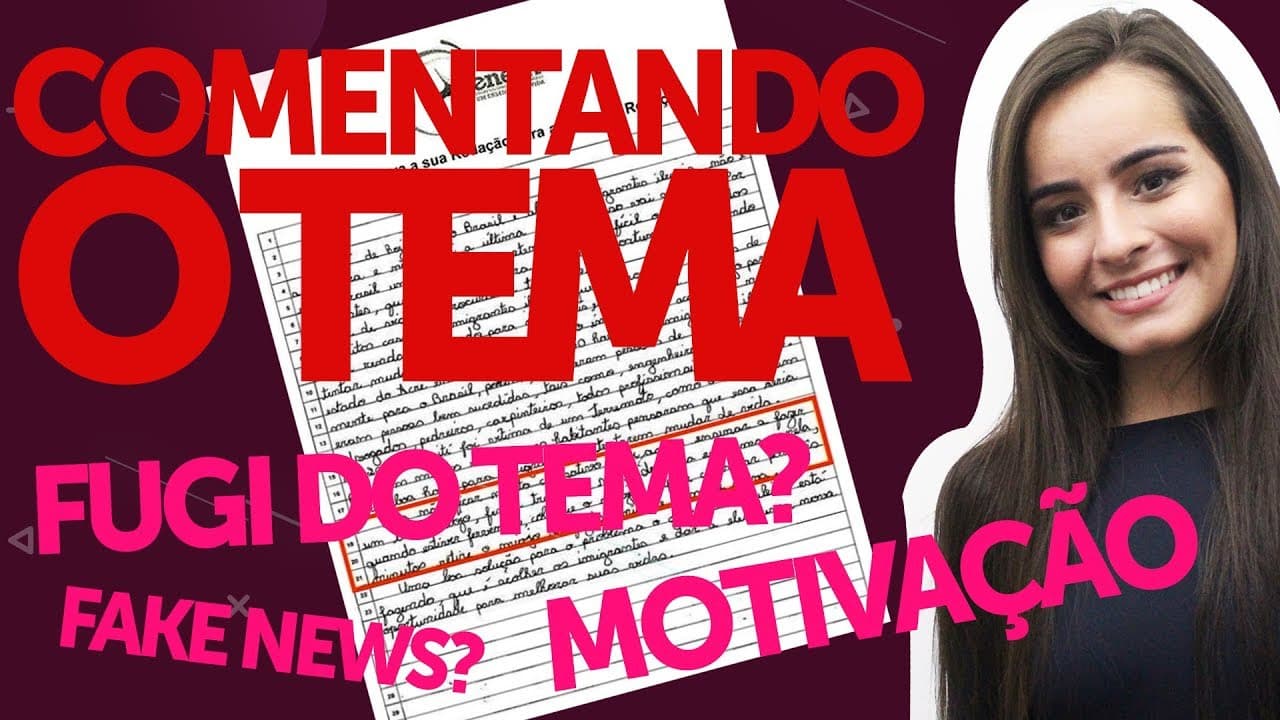 Thumbnail: COMENTANDO A REDAÇÃO ENEM 2018 + MOTIVANDO OS ALUNOS!