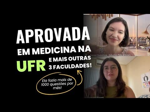 Thumbnail da aula: Aprovada em medicina na UFR fala sobre estudo para o ENEM | Entrevista de aprovados da Amanda