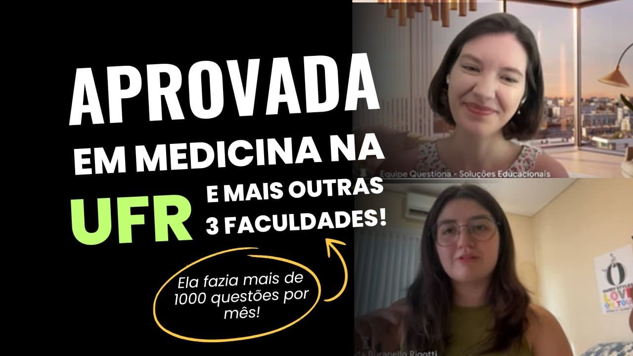 Thumbnail: Aprovada em medicina na UFR fala sobre estudo para o ENEM | Entrevista de aprovados da Amanda