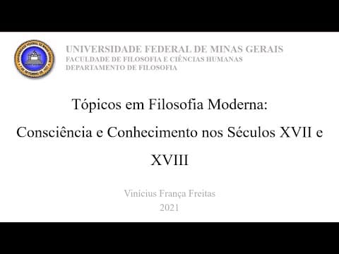 Thumbnail da aula: Aula 14: Leibniz: Mônadas, Percepções e Apercepções