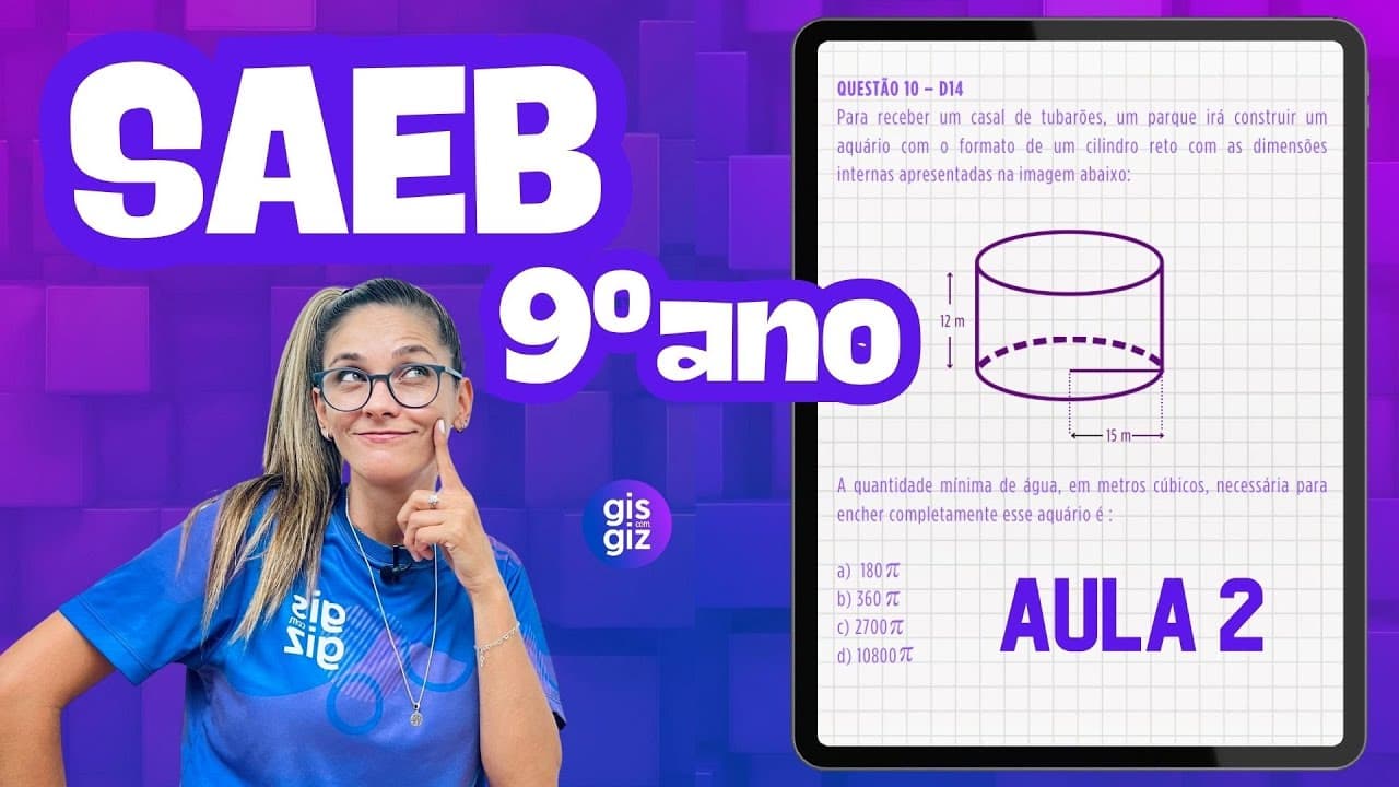 Thumbnail: SAEB 9º ANO MATEMÁTICA | SIMULADO PREPARATÓRIO SAEB #2