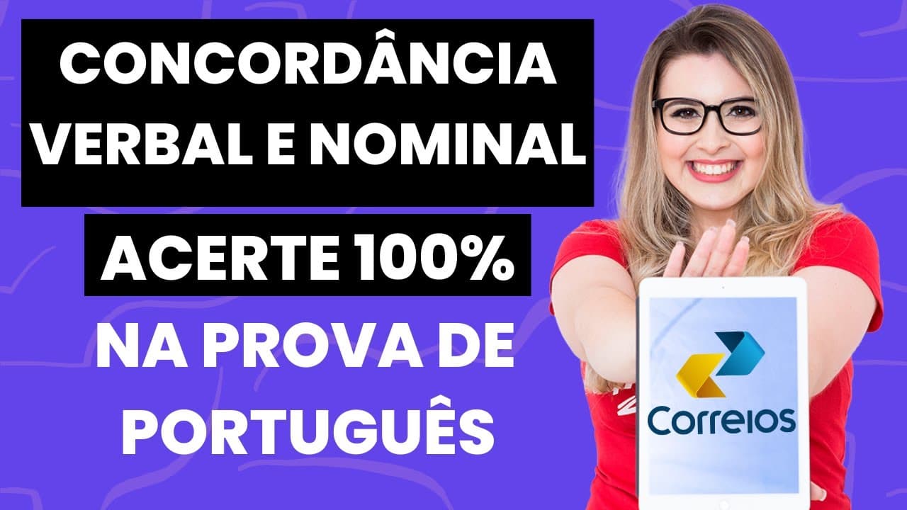 Thumbnail: CONCORDÂNCIA VERBAL E NOMINAL (Gramática para Concursos) - Professora Pamba