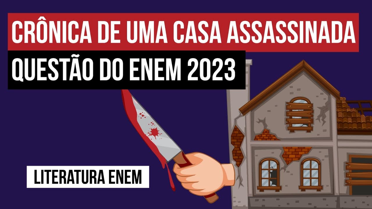 Thumbnail: CRÔNICA DE UMA CASA ASSASSINADA: questão do Enem 2023 | Literatura para o Enem | Camila Brambilla