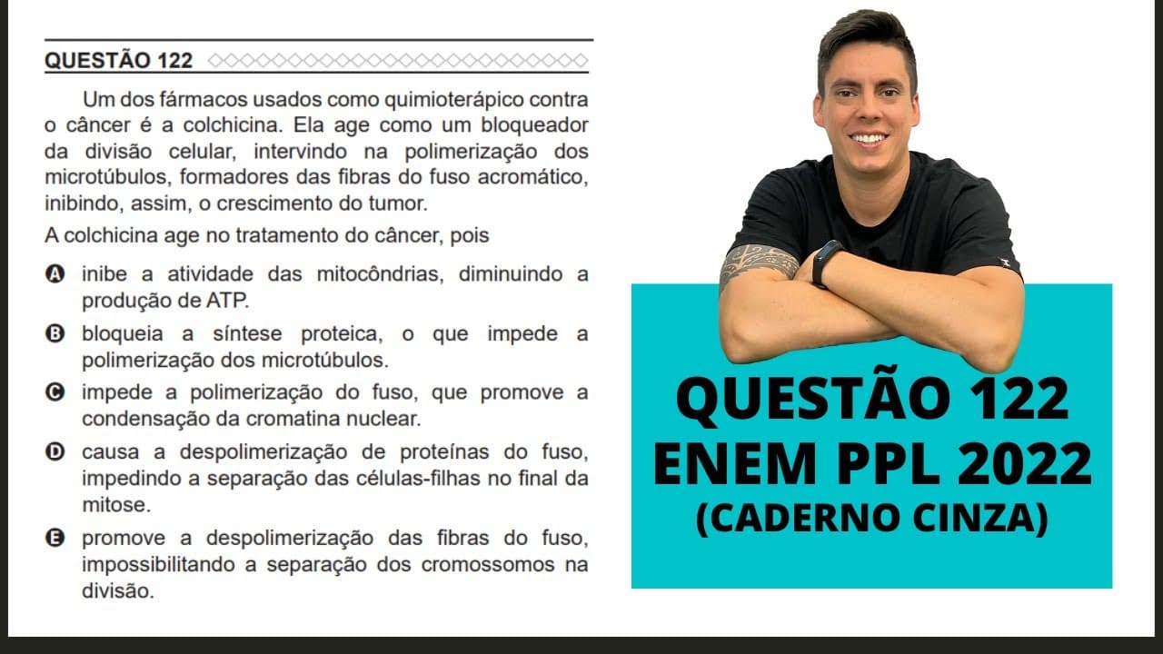 Thumbnail: BIOLOGIA ENEM PPL 2022! "Um dos fármacos usados como quimioterápico..."