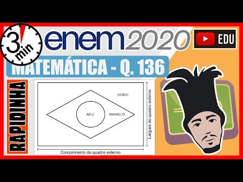 Thumbnail da aula: 🏃[ENEM 2020] 136 📘 GEOMETRIA PLANA A fabricação da Bandeira Nacional deve obedecer ao descrito