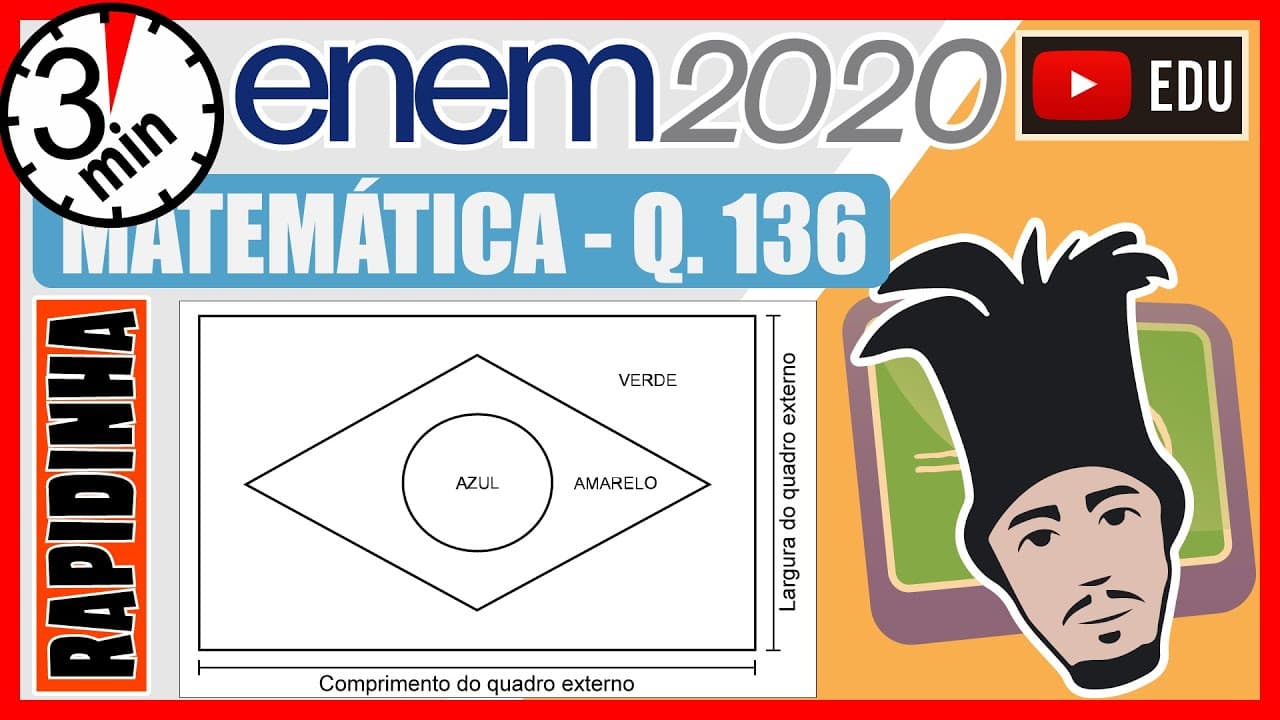 Thumbnail: 🏃[ENEM 2020] 136 📘 GEOMETRIA PLANA A fabricação da Bandeira Nacional deve obedecer ao descrito