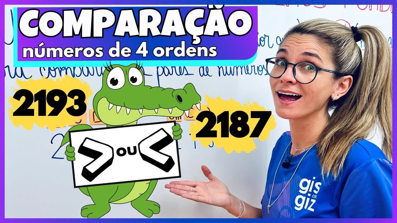 Thumbnail: COMPARAÇÃO DE NÚMEROS DE 4 ORDENS | NÚMEROS NATURAIS