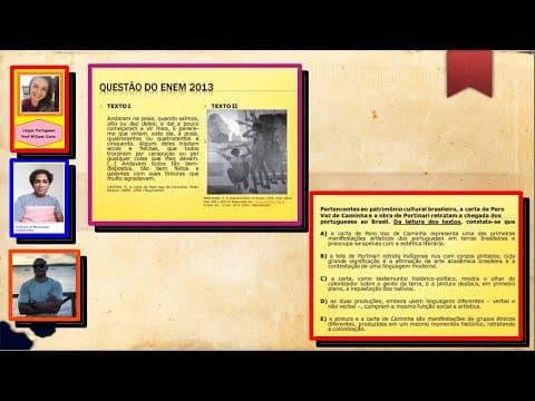 Thumbnail da aula: Questão de Português sobre: Análise de textos - Enem 2013