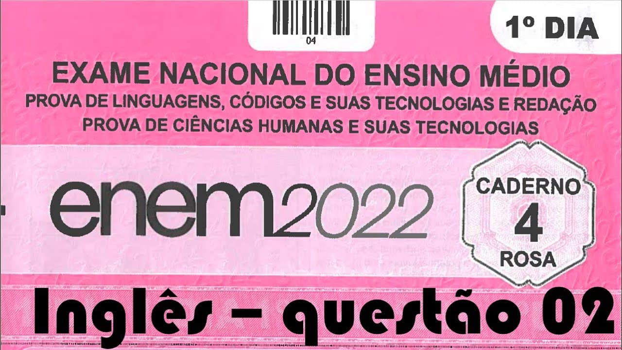 Thumbnail: Enem 2022 - INGLÊS - QUESTÃO 2