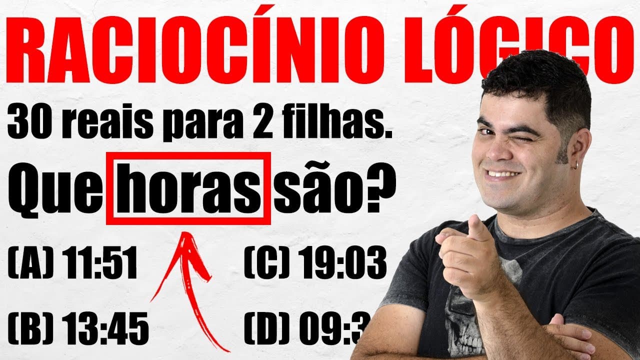 Thumbnail: 😱 2 Questões de RACIOCÍNIO LÓGICO que Você Vai Bugar! 🤯 Será que é mesmo RLM? 🤔 PROCOPIO DESBUGA!