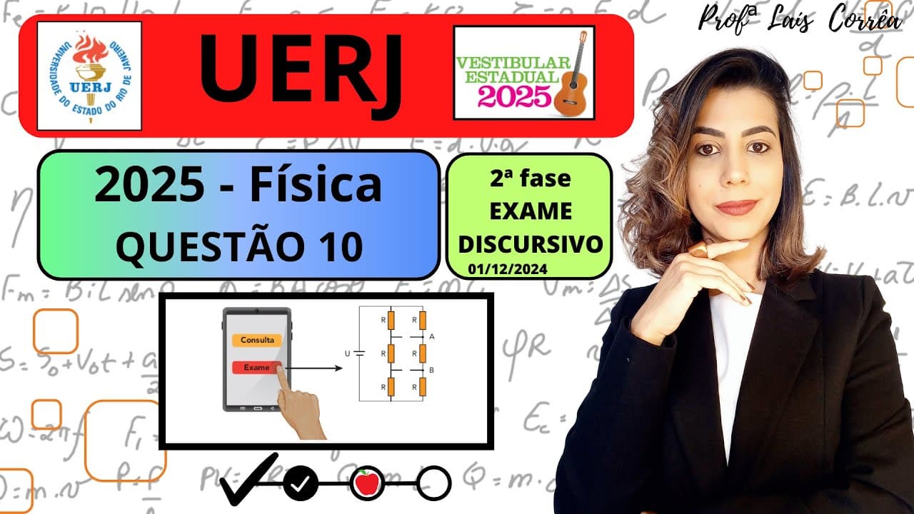 Thumbnail: 🟢 FÍSICA/ UERJ 2025 /QUESTÃO 10 / 2ª FASE /Em um centro médico, para obter uma senha de  ....