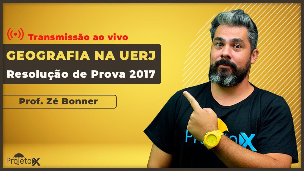 Thumbnail: Ao Vivo | Geografia na UERJ | Resolução de Prova - 2017 2º EQ - Prof. Zé Bonner