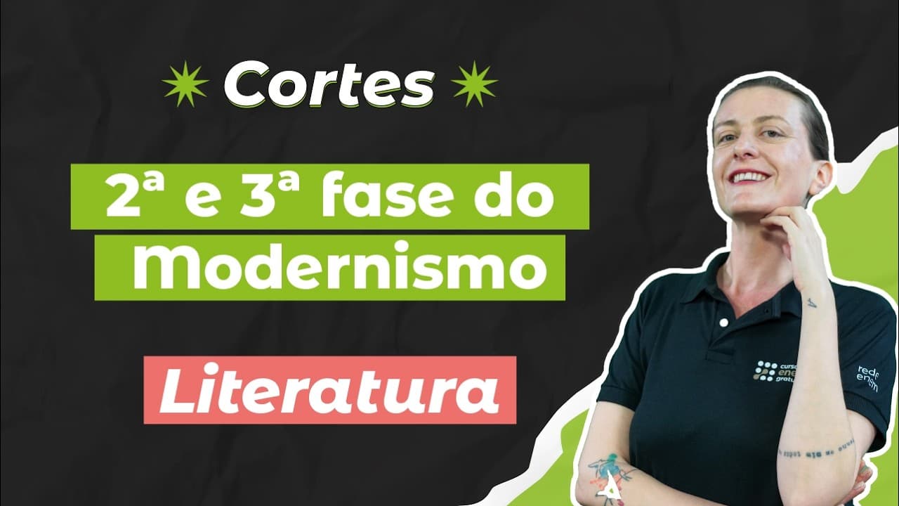 Thumbnail: CORTES DOS AULÕES ENEM 2025: 2ª e 3ª fase do Modernismo | Literatura para o Enem | Camila Brambilla