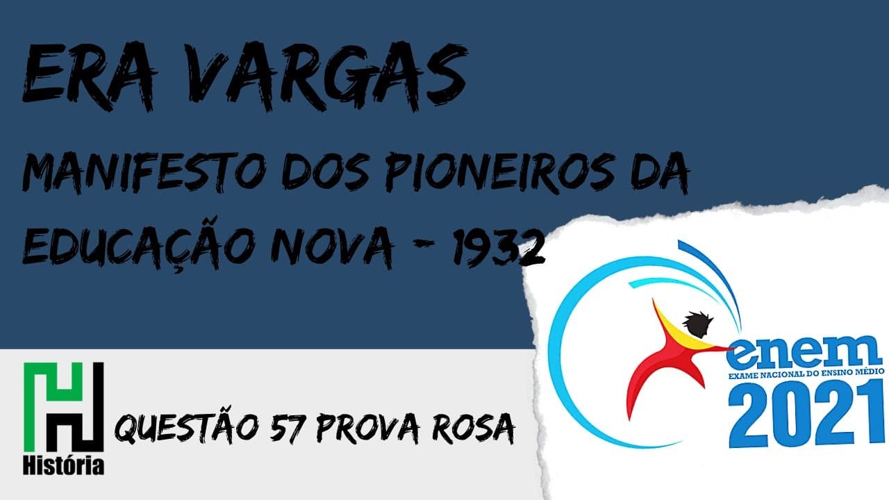 Thumbnail: ENEM 2021 | História: Era Vargas / Educação (Questão 57 - Prova Rosa / Gabarito Comentado)