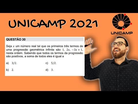 Thumbnail da aula: UNICAMP 2021 MATEMÁTICA -