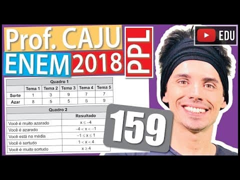 Thumbnail da aula: [ENEM 2018 PPL] 159 📓 MÉDIA ARITMÉTICA No final de uma matéria sobre sorte e azar publicada em uma