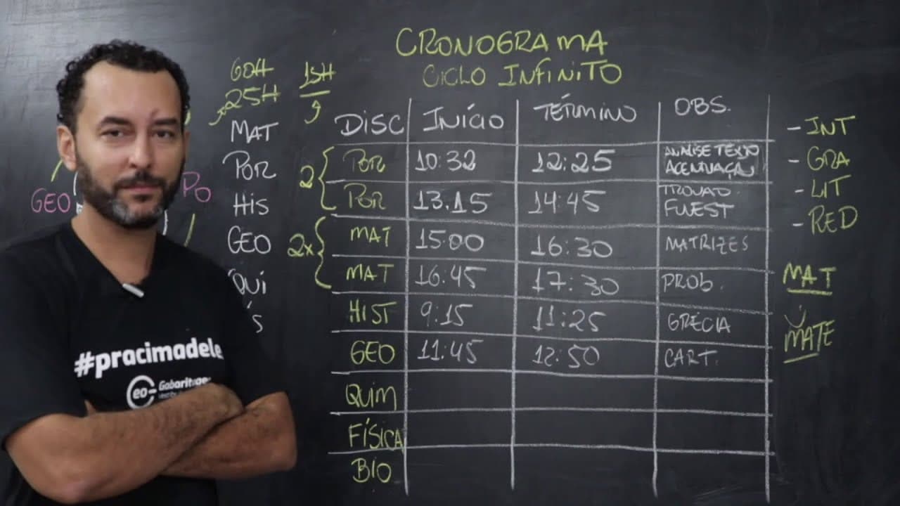Thumbnail: CRONOGRAMA DE ESTUDO que vai salvar seus estudos