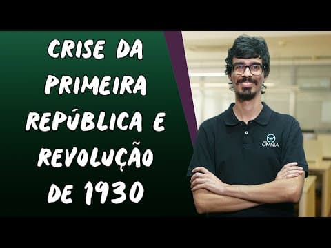 Thumbnail da aula: Crise da Primeira República e Revolução de 1930 - Brasil Escola