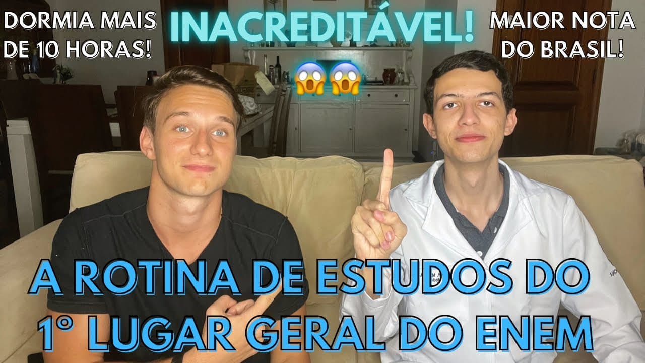 Thumbnail: A ROTINA DO 1º LUGAR DO ENEM 2021