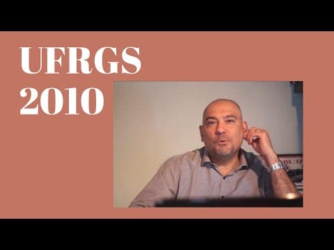 Thumbnail da aula: Correção Prova UFRGS 2010